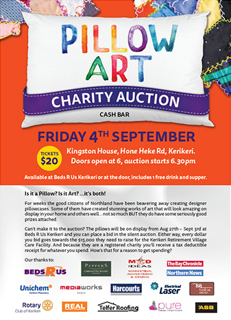  Pillow Auction Poster