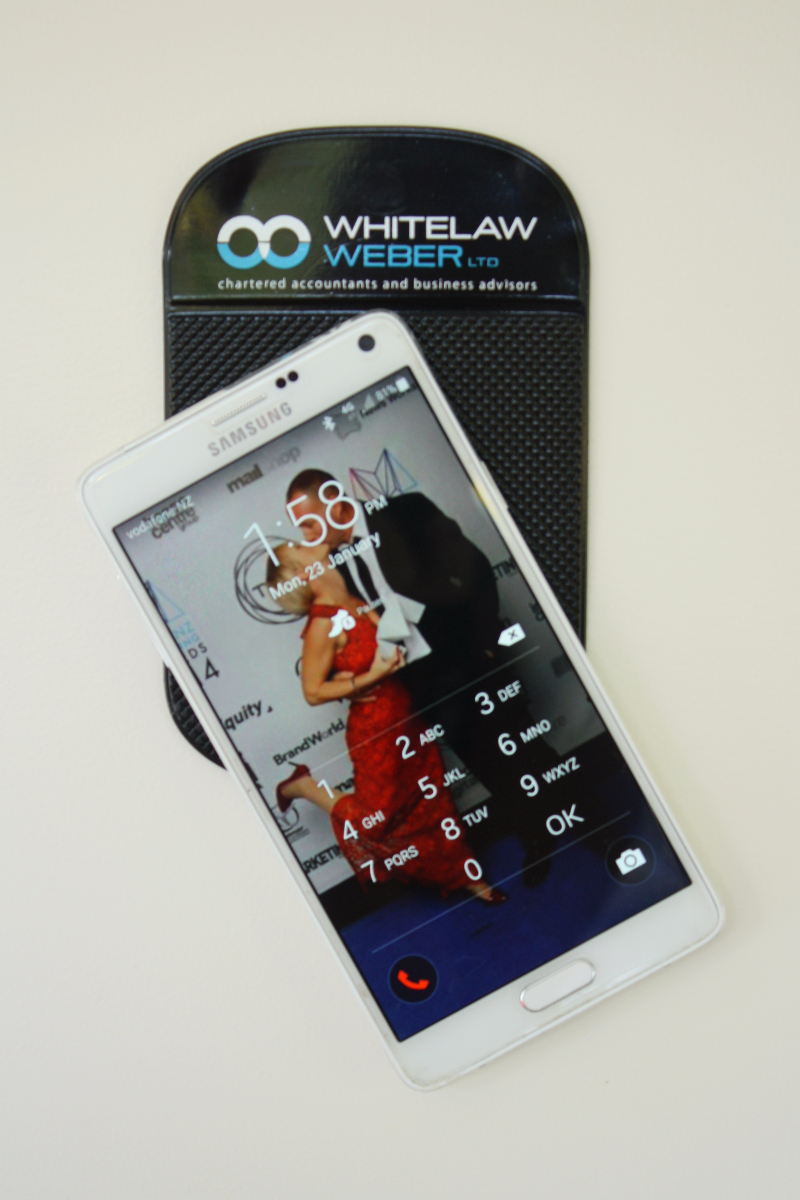 Branded cellphone pad
