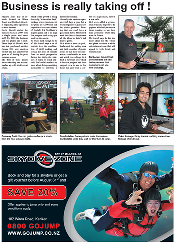 Skydive Zone Advertorial